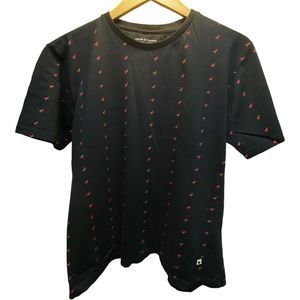 Denim & Flower mens M Flamingo print Tee Shirt